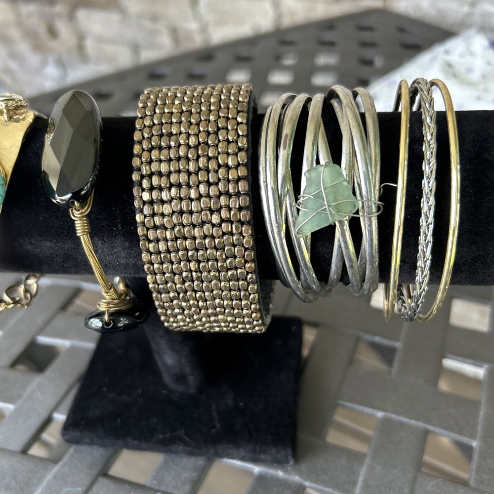 Vintage Studio Made Bracelets Silver Gold Tone‎ Unusual